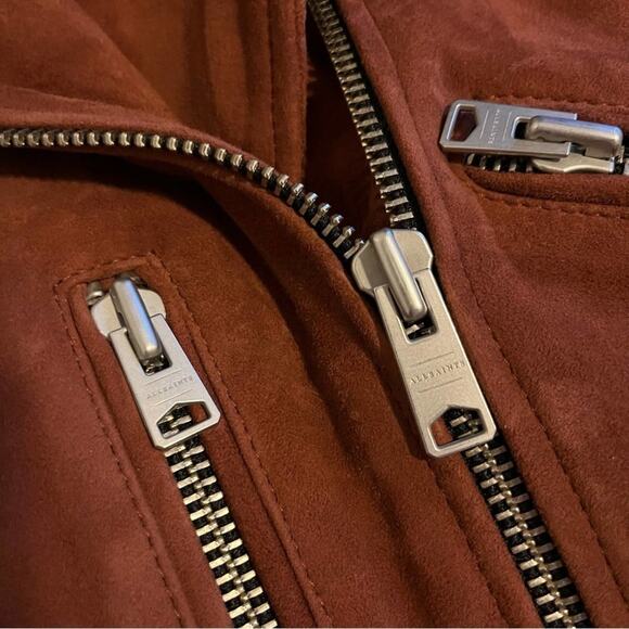 ALLSAINTS Balfern Suede Biker Jacket - Picture 9 of 15